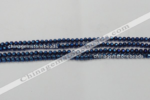 CHE977 15.5 inches 4*4mm plated hematite beads wholesale