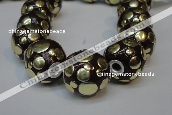 CIB246 18mm round fashion Indonesia jewelry beads wholesale