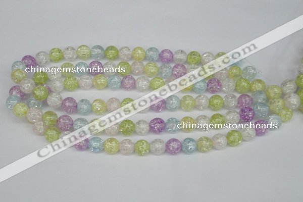 CKQ23 15.5 inches 10mm round dyed crackle quartz beads wholesale