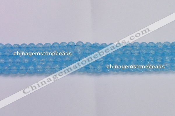 CKQ331 15.5 inches 10mm round dyed crackle quartz beads wholesale