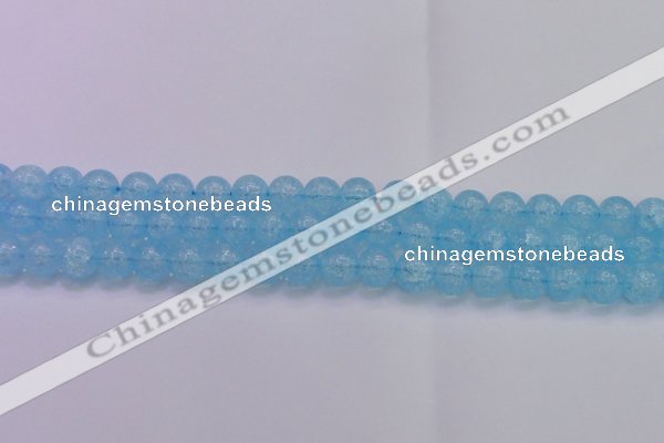 CKQ332 15.5 inches 12mm round dyed crackle quartz beads wholesale