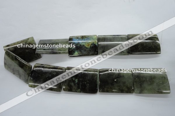 CLB134 15.5 inches 30*40mm flat tube labradorite gemstone beads