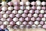 CME605 15 inches 10*11mm bicone pink wooden jasper beads