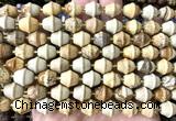 CME608 15 inches 10*11mm bicone picture jasper beads wholesale