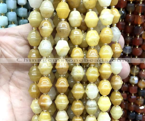 CME616 15 inches 10*11mm bicone yellow aventurine jade beads