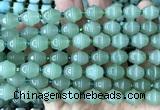 CME617 15 inches 10*11mm bicone green aventurine jade beads