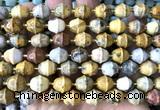 CME624 15 inches 10*11mm bicone yellow crazy lace agate beads