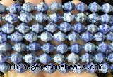 CME627 15 inches 10*11mm bicone blue spot stone beads