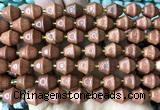 CME631 15 inches 10*11mm bicone goldstone beads wholesale