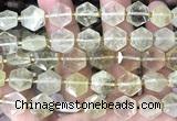 CME761 15 inches 12mm faceted hexagon lemon quartz beads