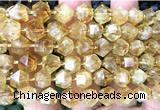 CME804 15 inches 8*10mm faceted bicone citrine gemstone beads