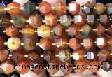 CME828 15 inches 8*10mm faceted bicone fancy agate beads