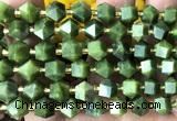 CME842 15 inches 8*10mm faceted bicone China jade beads