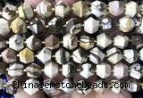 CME855 15 inches 8*10mm faceted bicone Australian zebra jasper beads