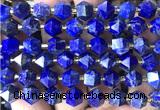 CME881 15 inches 8*10mm faceted bicone lapis lazuli beads