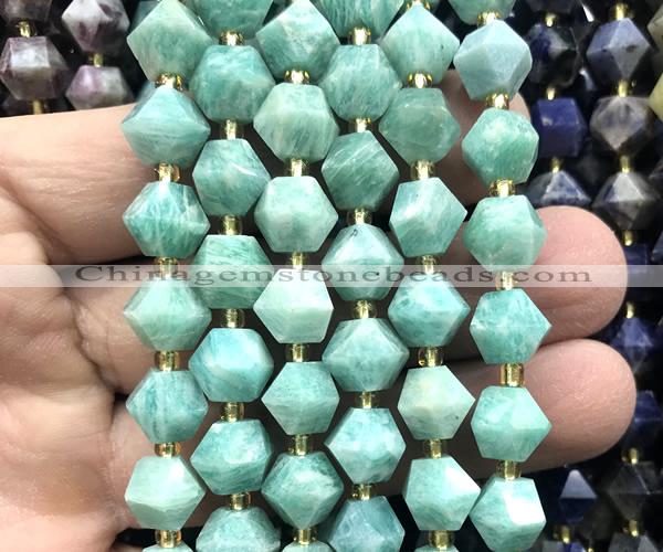 CME882 15 inches 8*10mm faceted bicone amazonite gemstone beads