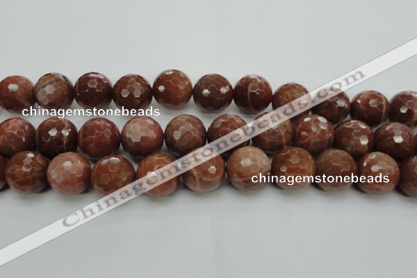 CMS1019 15.5 inches 20mm faceted round AA grade moonstone beads