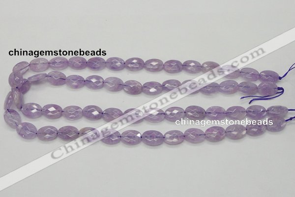 CNA329 15.5 inches 10*14mm faceted oval natural lavender amethyst beads