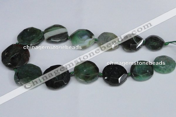 CNG1407 15.5 inches 20*25mm - 30*35mm faceted freeform agate beads