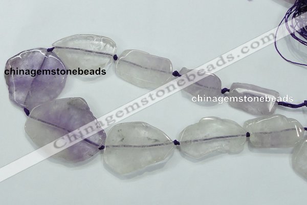 CNG461 15.5 inches 20*30mm - 45*58mm nuggets amethyst beads