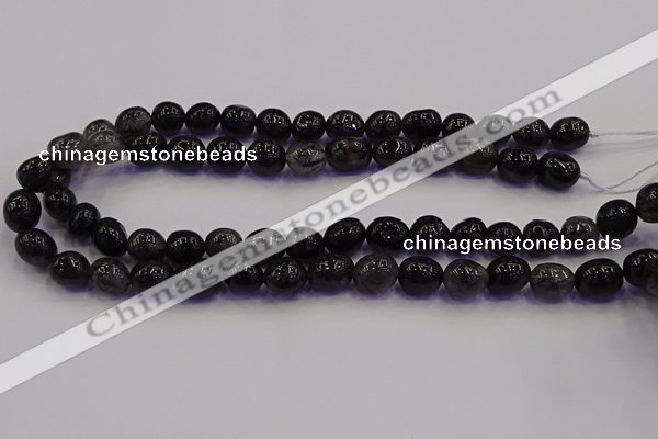 CNG6868 8*12mm - 10*14mm nuggets black rutilated quartz beads