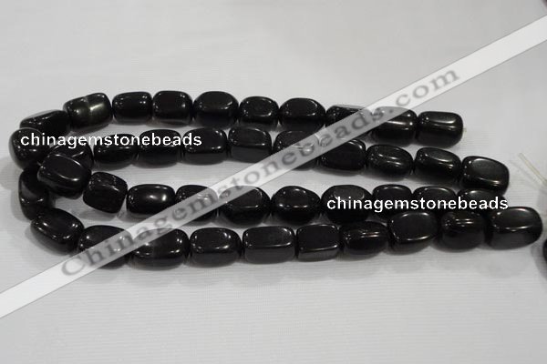 CNG725 15.5 inches 15*20mm nuggets black obsidian beads wholesale