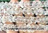 CNG9200 15 inches 7*11mm - 8*12mm faceted nuggets white crystal beads