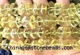 CNG9203 15 inches 7*11mm - 8*12mm faceted nuggets lemon quartz beads