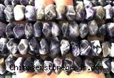 CNG9206 7*11mm - 8*12mm faceted nuggets dogtooth amethyst beads