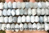 CNG9208 15 inches 7*11mm - 8*12mm faceted nuggets aquamarine beads