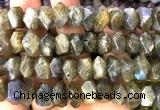 CNG9215 15 inches 7*11mm - 8*12mm faceted nuggets labradorite beads