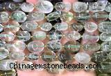 CNG9309 15 inches 10*14mm - 13*18mm nuggets green phantom quartz beads