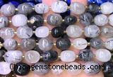 CNG9311 15 inches 10*14mm - 13*18mm nuggets black rutilated quartz beads