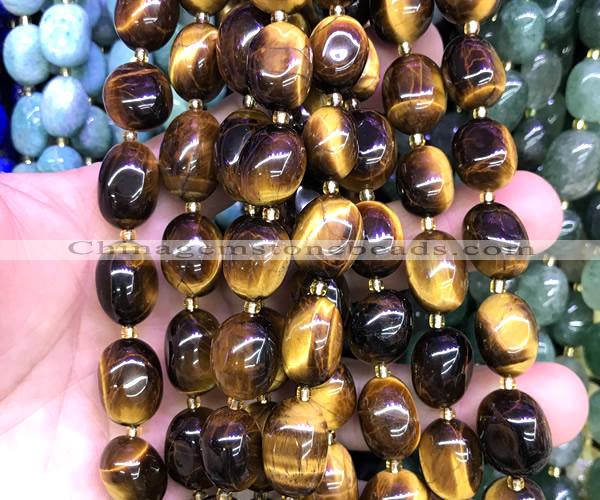 CNG9323 15 inches 10*14mm - 13*18mm nuggets yellow tiger eye beads