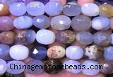 CNG9364 15 inches 12*16mm - 15*20mm faceted nuggets blue chalcedony beads