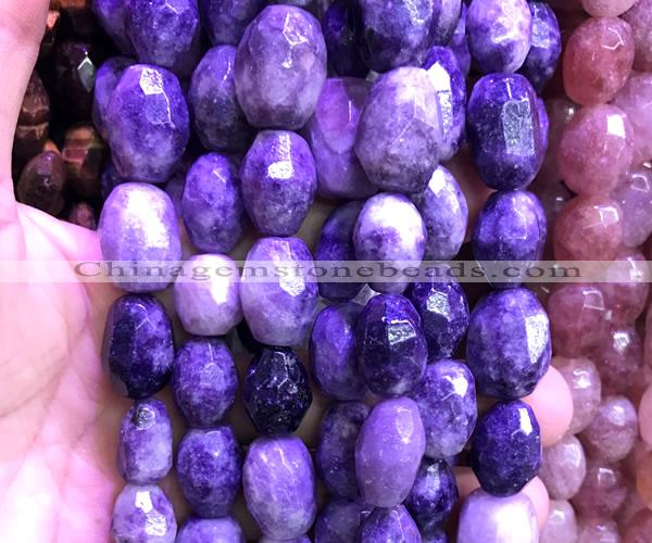 CNG9372 15 inches 12*16mm - 15*20mm faceted nuggets lilac jasper beads