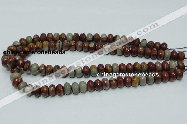 CNJ22 15.5 inches 8*12mm faceted rondelle natural noreena jasper beads