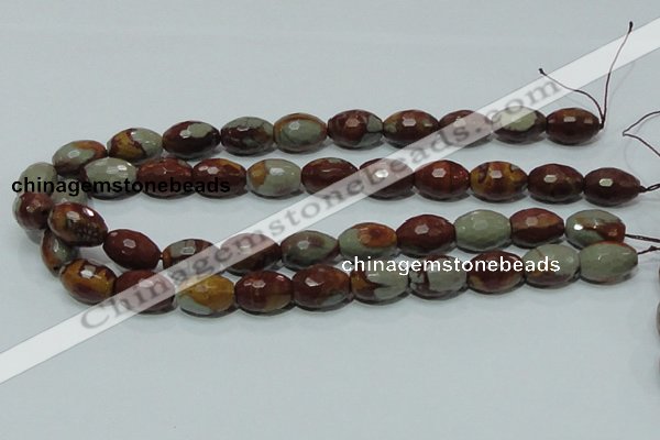 CNJ29 15.5 inches 13*18mm faceted rice natural noreena jasper beads