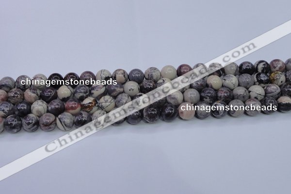 CPJ604 15.5 inches 12mm round purple striped jasper beads wholesale