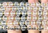 CRB6000 15 inches 6*8mmfaceted rondelle white crystal beads