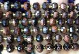 CRB6008 15 inches 6*8mm faceted rondelle red tiger eye beads