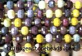 CRB6016 15 inches 6*8mm faceted rondelle mookaite gemstone beads