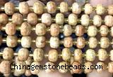 CRB6021 15 inches 6*8mm faceted rondelle orange jasper beads