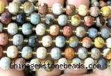 CRB6023 15 inches 6*8mm faceted rondelle American picture jasper beads