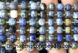 CRB6064 15 inches 6*8mm faceted rondelle sunset dumortierite beads