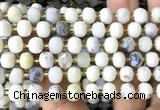 CRB6083 15 inches 6*8mm faceted rondelle white opal beads