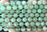 CRB6089 6*8mm faceted rondelle green strawberry quartz beads