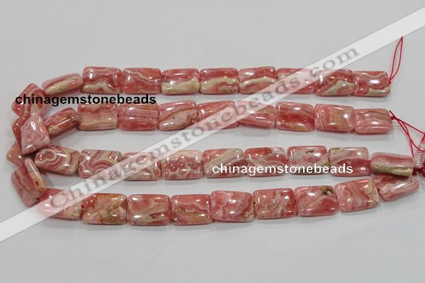 CRC109 15.5 inches 15*20mm rectangle natural argentina rhodochrosite beads