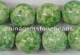 CRF187 15.5 inches 18mm round dyed rain flower stone beads wholesale