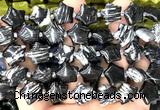 CRG79 15 inches 16mm star black water jasper beads wholesale